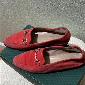 Gucci Women's Vibrant Red Flats vintage